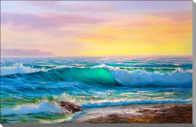 Купить и печать на заказ Картины на пластике, пеноркартоне Море на рассвете
