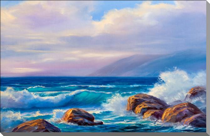 Купить и печать на заказ Картины на пластике, пеноркартоне Море на закате