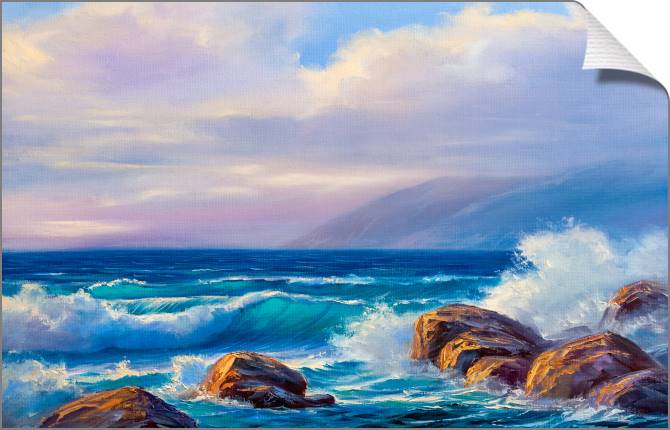 Купить и печать на заказ Картины на холсте Море на закате