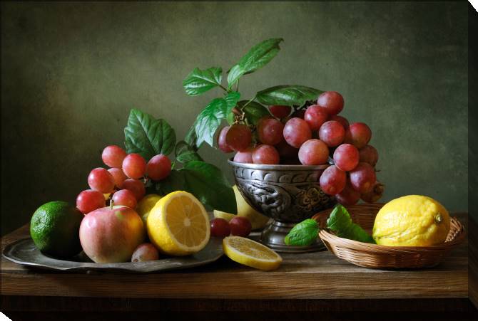 Paintings on canvas Still life with bowl of fruit