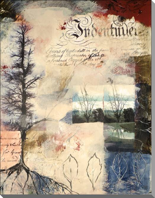 Купить и печать на заказ Картины на пластике, пеноркартоне Смешанная живопись с фото деревьев