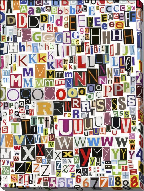 Paintings on canvas Magazine clippings