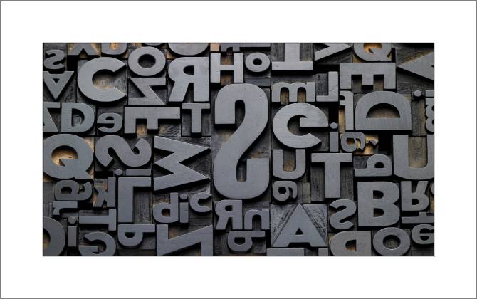 Paintings, photos from Passepartout Old fonts