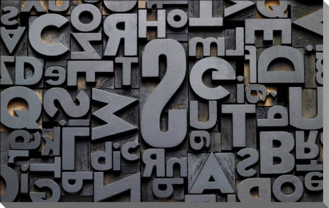 Купить и печать на заказ Картины на пластике, пеноркартоне Старые шрифты