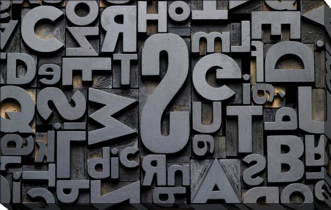 Paintings on canvas Old fonts