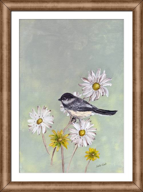 Картины в рамке, багете Chickadee on Daisy (Judy Gail)