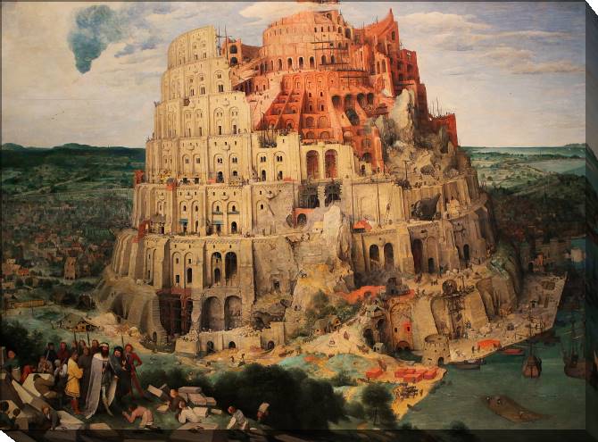 Картины на холсте The tower of Babel (Pieter Bruegel the Elder)