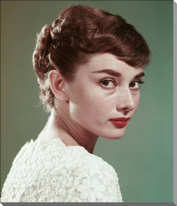 Купить и печать на заказ Картины на пластике, пеноркартоне Портрет Одри Хепберн