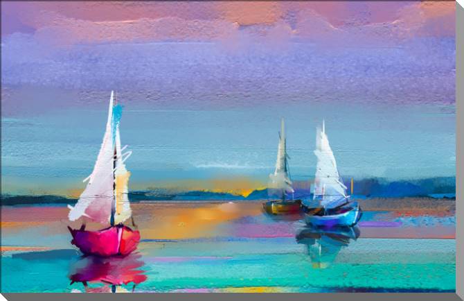 Купить и печать на заказ Картины на пластике, пеноркартоне Яркий морской пейзаж