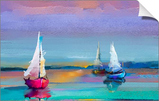 Купить и печать на заказ Картины на холсте Яркий морской пейзаж