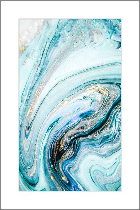 Paintings, photos from Passepartout Turquoise texture stains