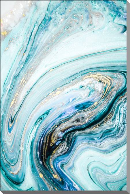 Купить и печать на заказ Картины на пластике, пеноркартоне Бирюзовая текстура разводы