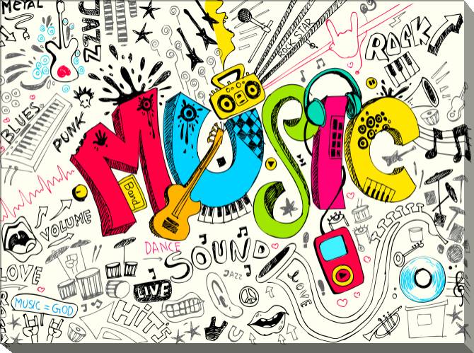 Paintings on canvas Music