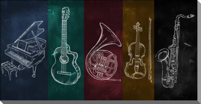 Купить и печать на заказ Картины на пластике, пеноркартоне Инструменты