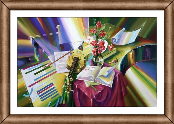 Купить и печать на заказ Картины в рамке, багете Вдохновение композитора