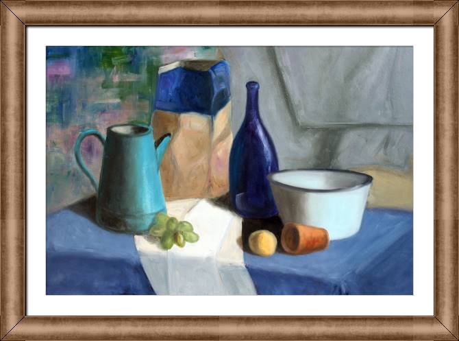 Купить и печать на заказ Картины в рамке, багете Натюрморт с посудой