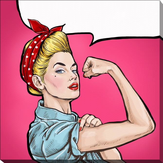 Paintings on canvas Comic book art woman