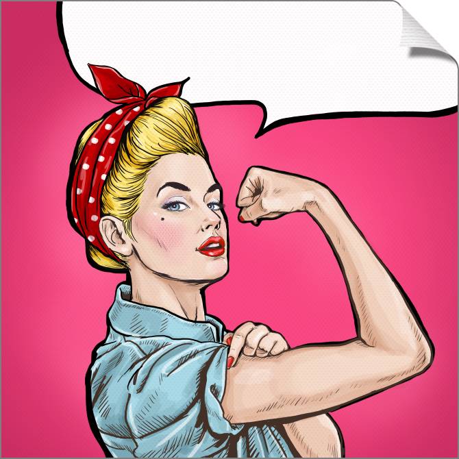 Купить и печать на заказ Картины на холсте Комикс арт девушка