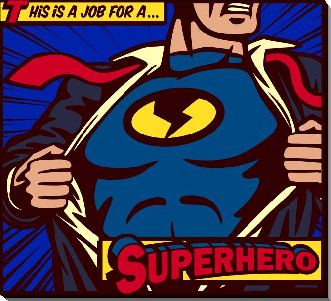 Paintings on canvas Pop art superhero