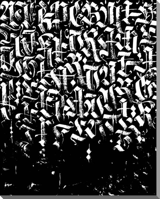 Купить и печать на заказ Картины на пластике, пеноркартоне Готическая каллиграфия