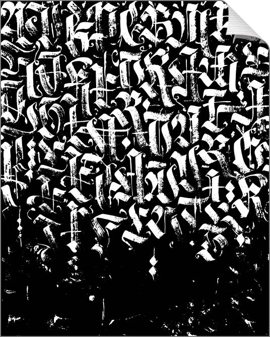 Купить и печать на заказ Картины на холсте Готическая каллиграфия