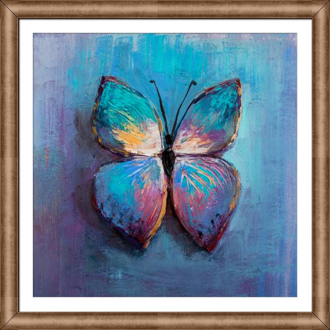 Купить и печать на заказ Картины в рамке, багете Живописная бабочка