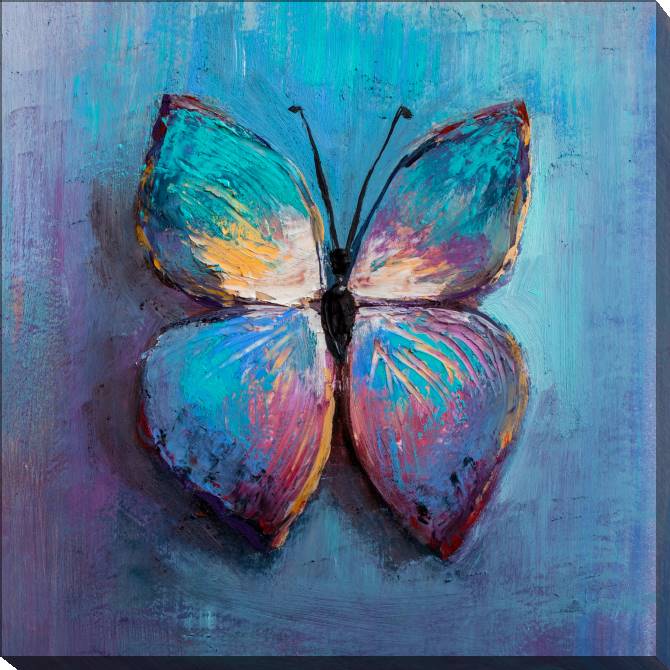 Купить и печать на заказ Картины на холсте Живописная бабочка