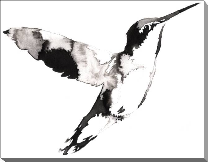 Paintings on canvas Hummingbirds of Eastern ink painting