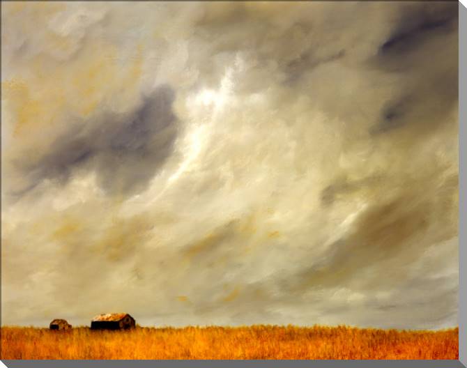 Картины на пластике, пеноркартоне Before the storm on a farm in Winthrop