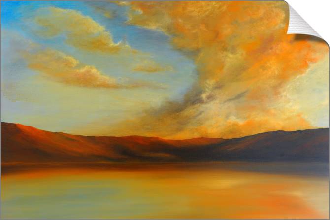 Купить и печать на заказ Картины на холсте Оранжевые облака