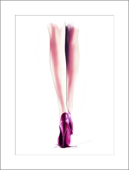 Картины, фото с паспарту Elegant female legs