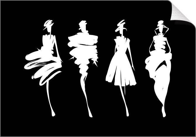 Купить и печать на заказ Картины на холсте Стильные силуэты