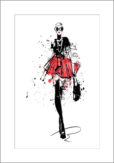 Paintings, photos from Passepartout Elegant woman sketch