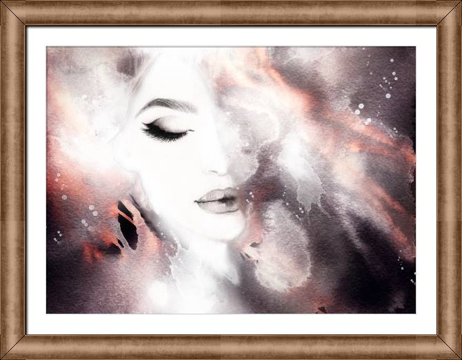 Картины в рамке, багете Fashion illustration watercolor