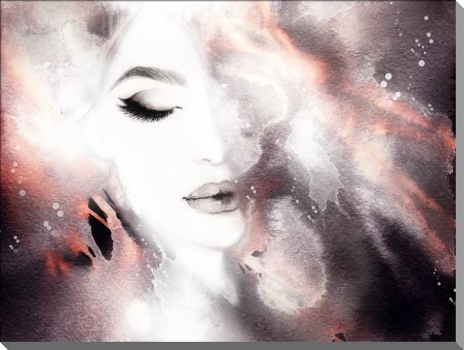 Картины на пластике, пеноркартоне Fashion illustration watercolor