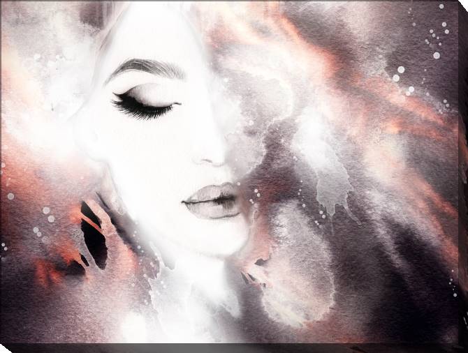 Paintings on canvas Fashion illustration watercolor