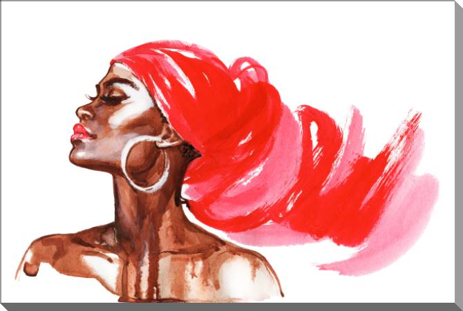 Картины на пластике, пеноркартоне African girl