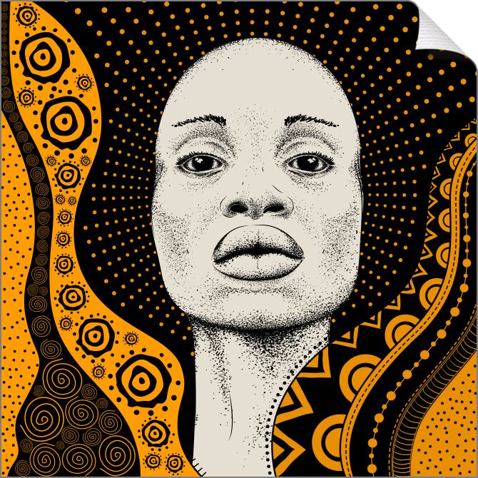 Картины на холсте African girl graphics