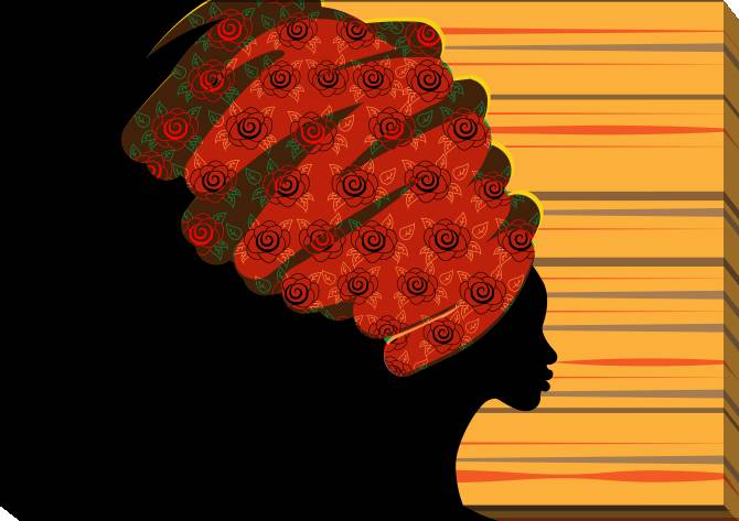 Paintings on canvas African girl in turban