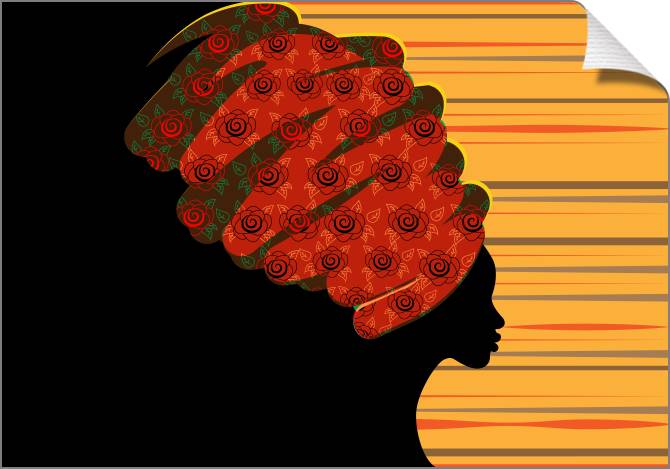 Картины на холсте African girl in turban