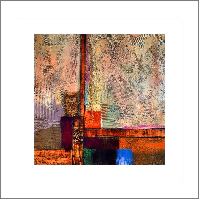 Купить и печать на заказ Картины, фото с паспарту Абстракция с оранжевыми полосками