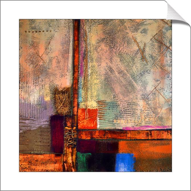 Купить и печать на заказ Картины на холсте Абстракция с оранжевыми полосками