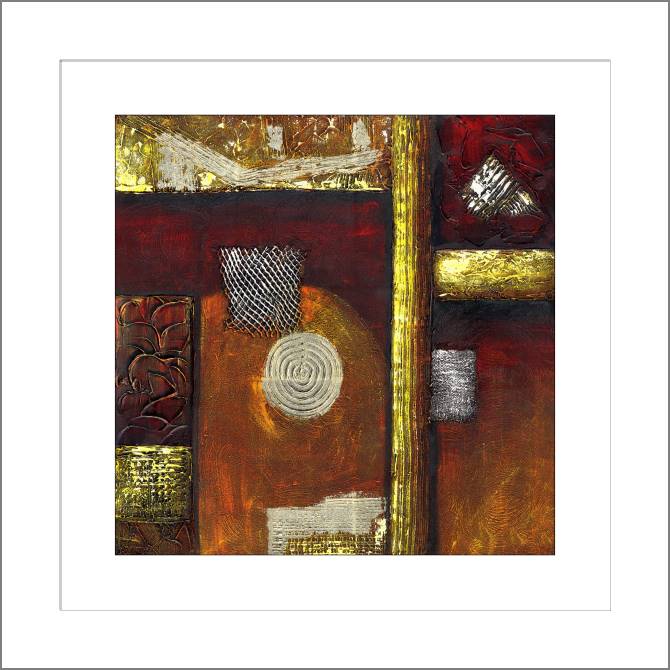 Купить и печать на заказ Картины, фото с паспарту Золотистая абстракция