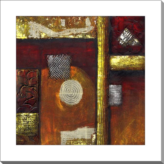 Картины на пластике, пеноркартоне Golden abstraction