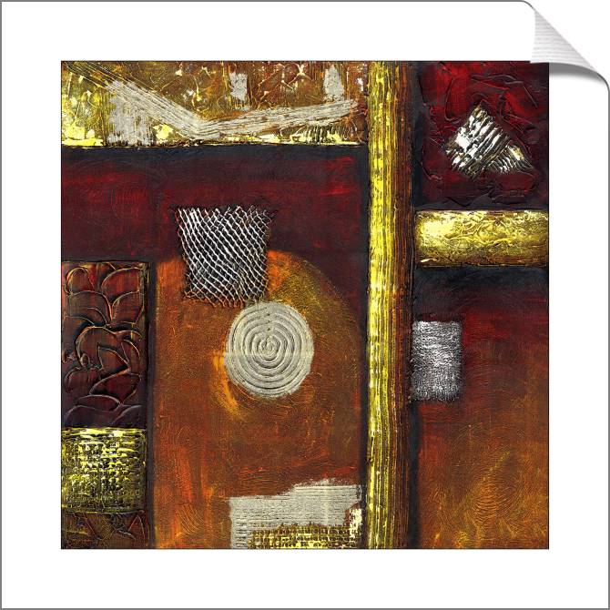 Купить и печать на заказ Картины на холсте Золотистая абстракция