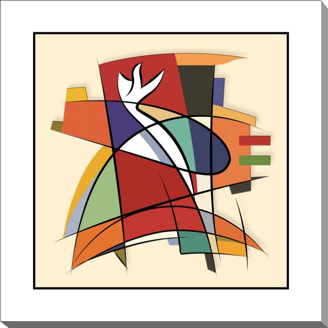 Paintings on canvas Arrangement of lines and spots