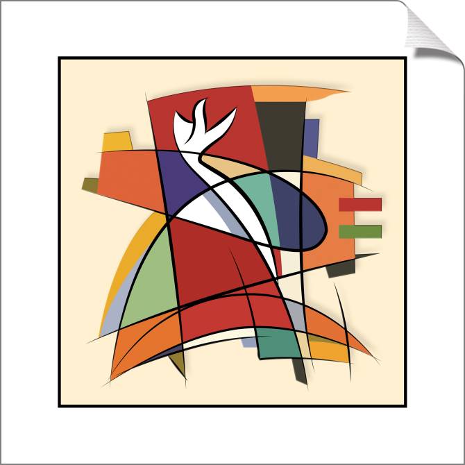 Купить и печать на заказ Картины на холсте Композиция из линий и пятен