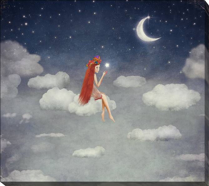 Картины на холсте The girl on the cloud