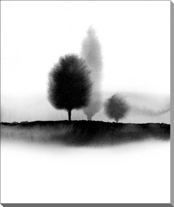 Картины на пластике, пеноркартоне Landscape in the mist Asian style