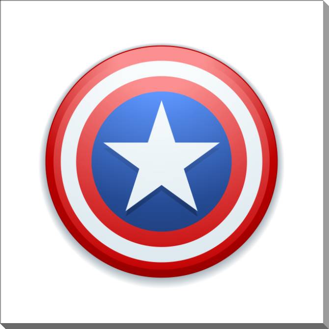 Картины на пластике, пеноркартоне Captain America